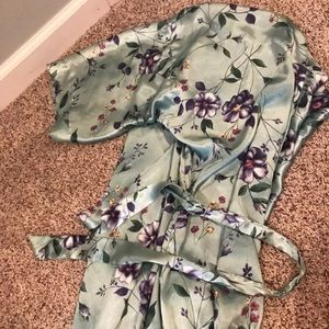 Floral Silk robe